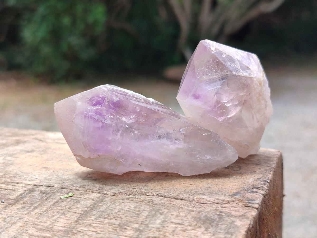 Natural Jacaranda Amethyst Single Crystals x 35 From Mumbwa, Zambia