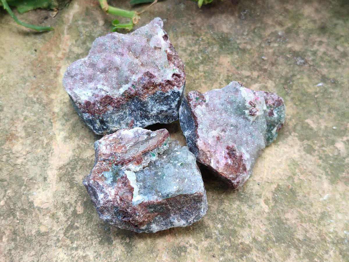 Natural Salrose with Chrysocolla, Cobaltian Dolomite and Malachite Specimens x 35 From Kakanda, Congo