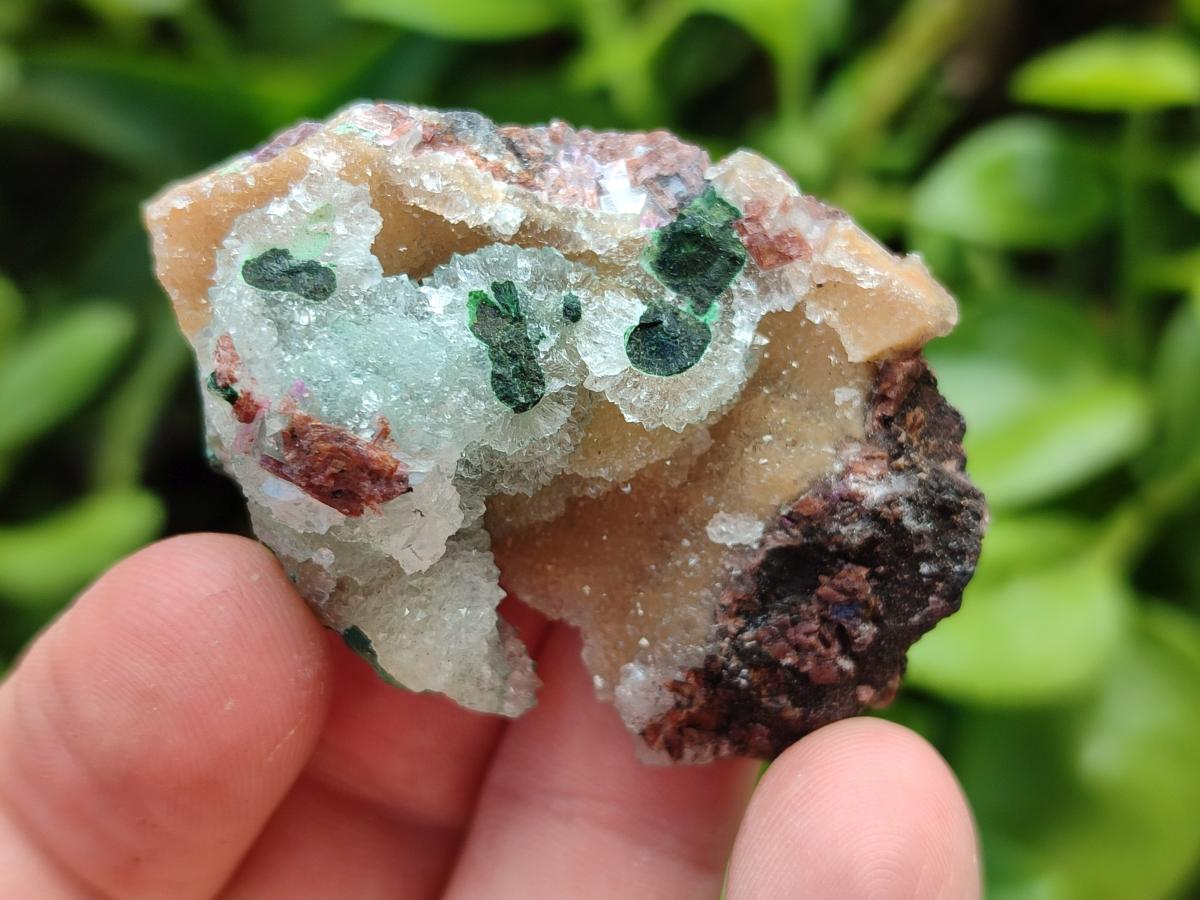 Natural Salrose with Chrysocolla, Cobaltian Dolomite and Malachite Specimens x 35 From Kakanda, Congo