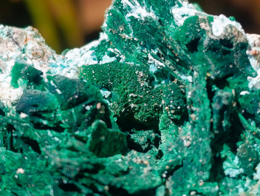 Natural Rare Malachite Pseudomorph Specimens x 6 From Kolwezi, Congo