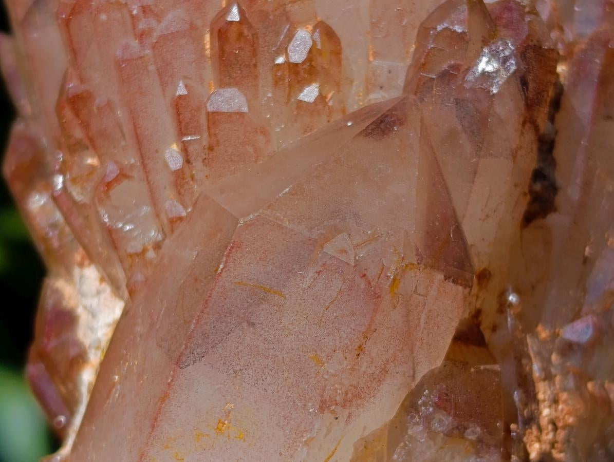 Natural Red Hematoid Quartz Crystals and Clusters x 3 From Karoi, Zimbabwe