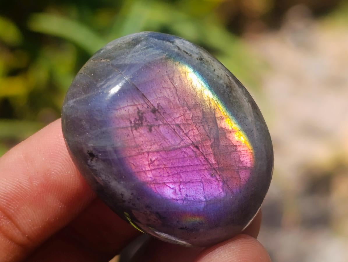 Polished Rare Purple Sunset Flash Labradorite Free Forms x 45 From Madagascar
