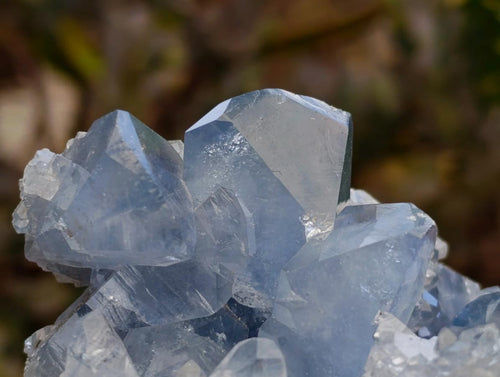 Natural Blue Celestite Cluster Specimens x 3 From Sakoany, Madagascar