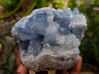 Natural Blue Celestite Cluster Specimens x 3 From Sakoany, Madagascar