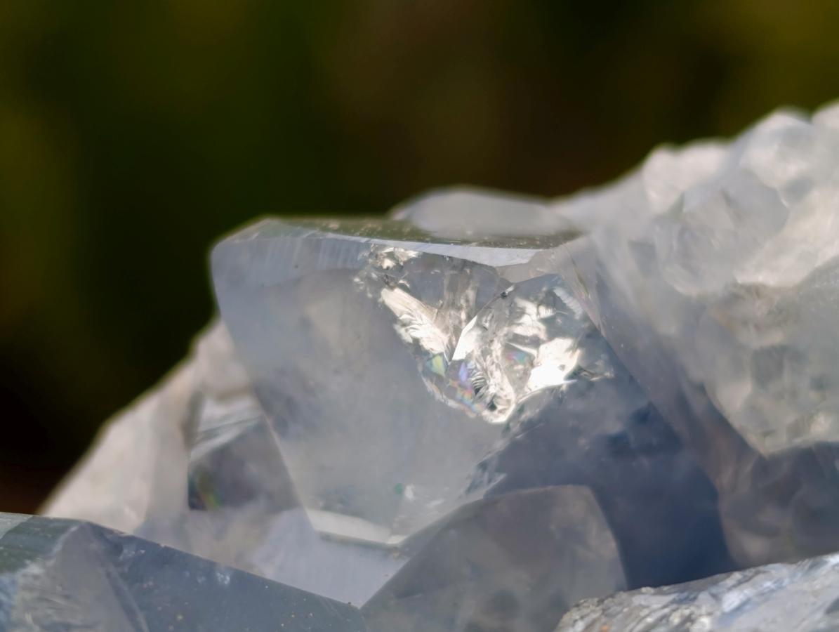 Natural Blue Celestite Cluster Specimens x 3 From Sakoany, Madagascar