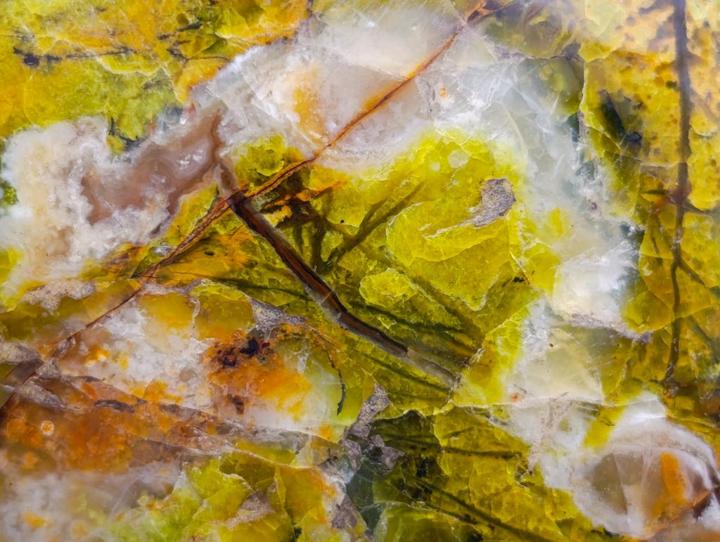 Polished Green Opal Standing Free Forms x 2 From Betroka, Madagascar