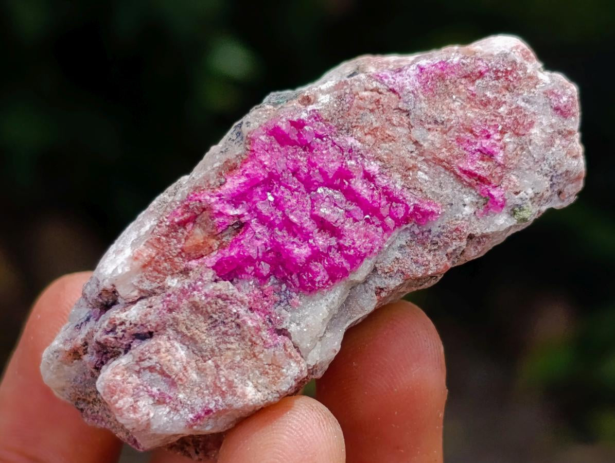 Natural Salrose Cobaltion Dolomite Specimens with Silky Malachite Crystals x 12 From Kakanda, Congo