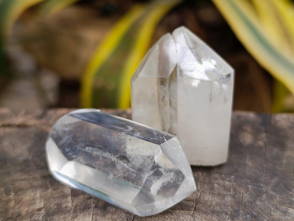 Polished Clear and Smokey Quartz Crystals x 21 From Madagascar