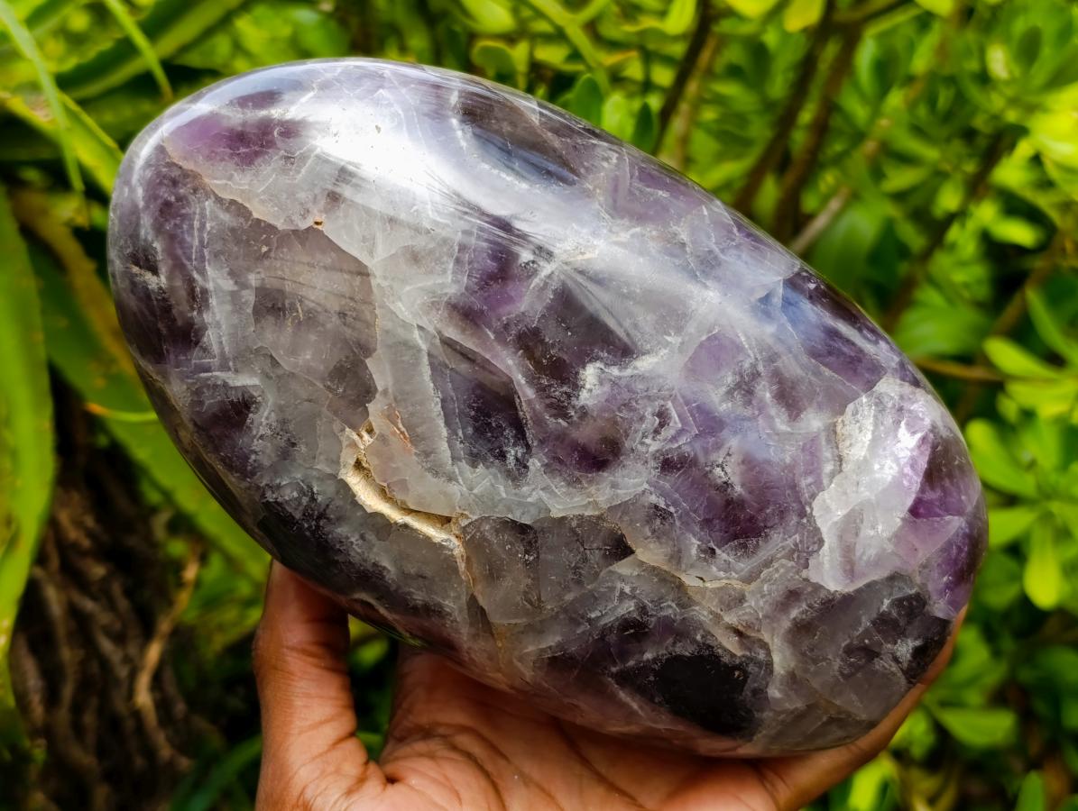 Polished Large Chevron Amethyst Display Piece x 1 From Madagascar