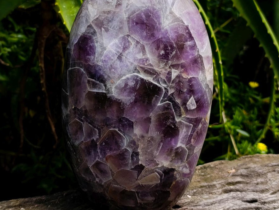 Polished Large Chevron Amethyst Display Piece x 1 From Madagascar
