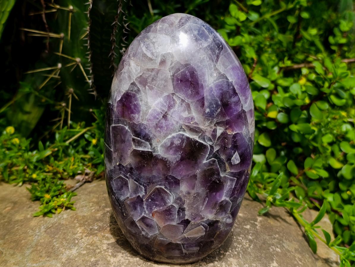 Polished Large Chevron Amethyst Display Piece x 1 From Madagascar