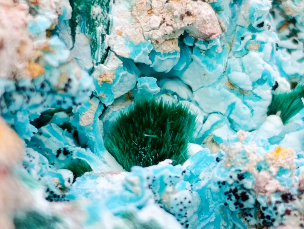 Natural Rare Malachite Pseudomorph Specimens x 2 From Kolwezi, Congo