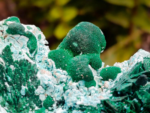 Natural Rare Malachite Pseudomorph Specimens x 2 From Kolwezi, Congo