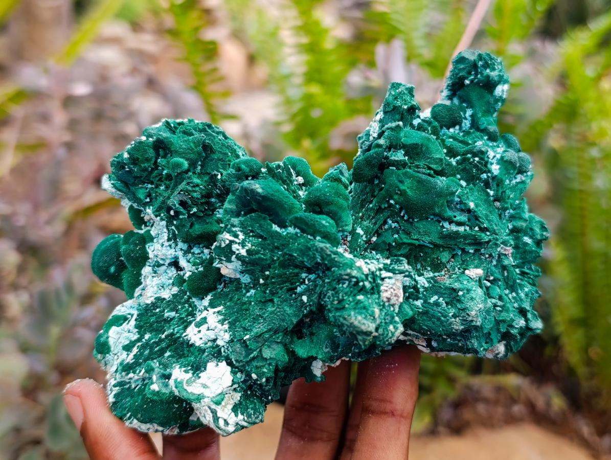 Natural Rare Malachite Pseudomorph Specimens x 2 From Kolwezi, Congo