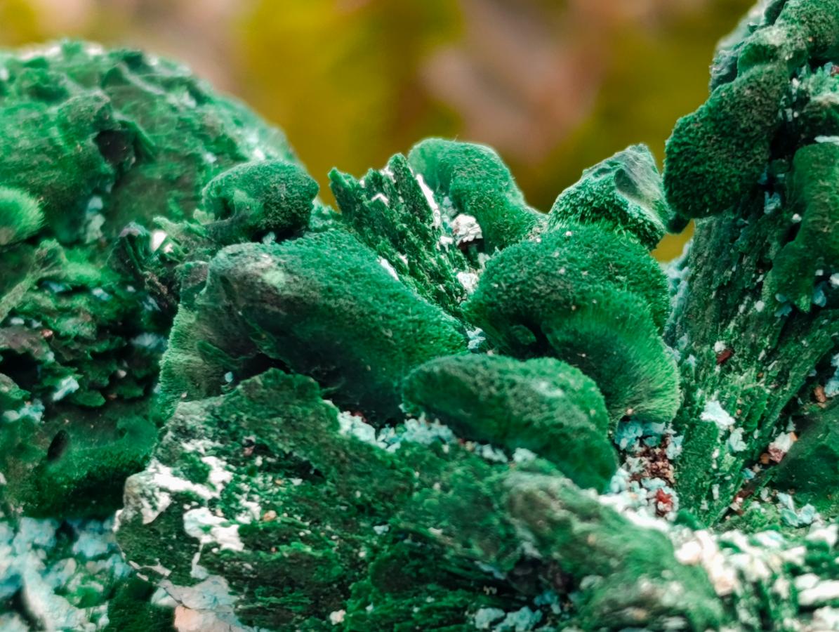 Natural Rare Malachite Pseudomorph Specimens x 2 From Kolwezi, Congo