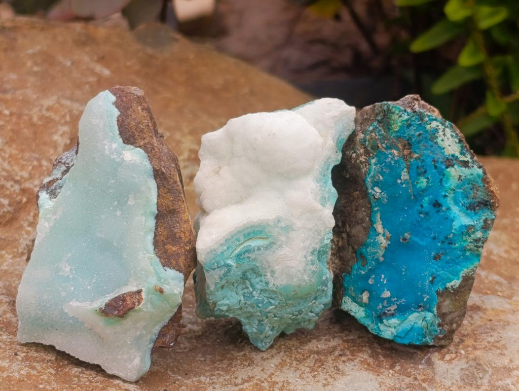 Natural Drusy Chrysocolla with Malachite Specimens x 12 From Kolwezi, Congo