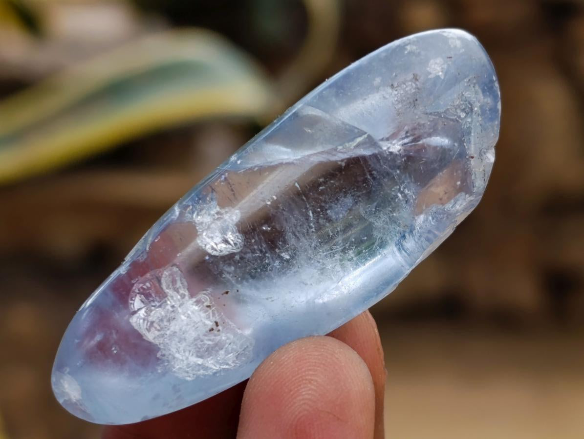 Polished Blue Celestite Galets x 70 From Sakoany, Madagascar