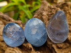 Polished Blue Celestite Galets x 70 From Sakoany, Madagascar