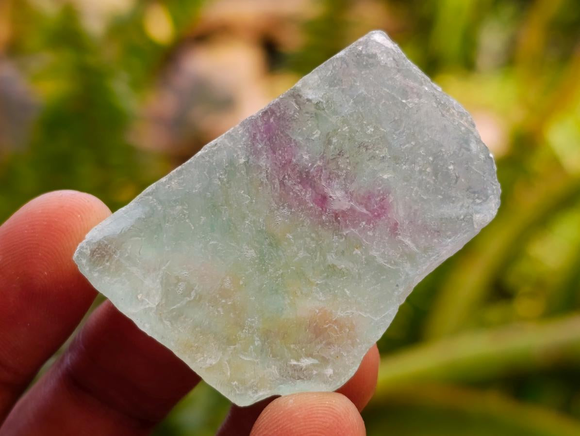 Natural Watermelon Fluorite Cobbed Specimens x 35 From Uis, Namibia