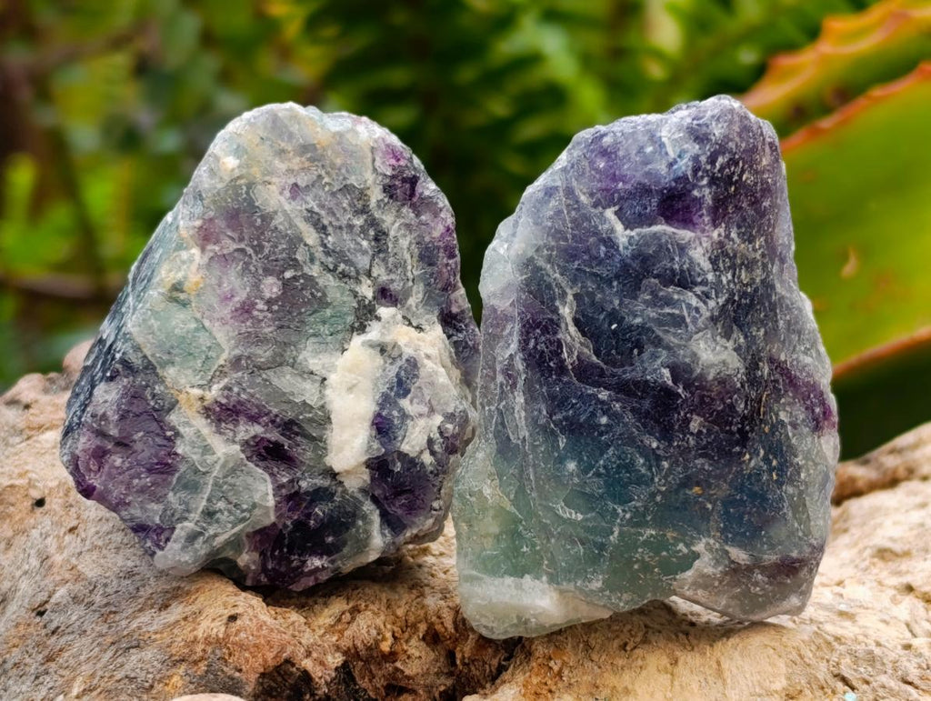Natural Watermelon Fluorite Cobbed Specimens x 35 From Uis, Namibia