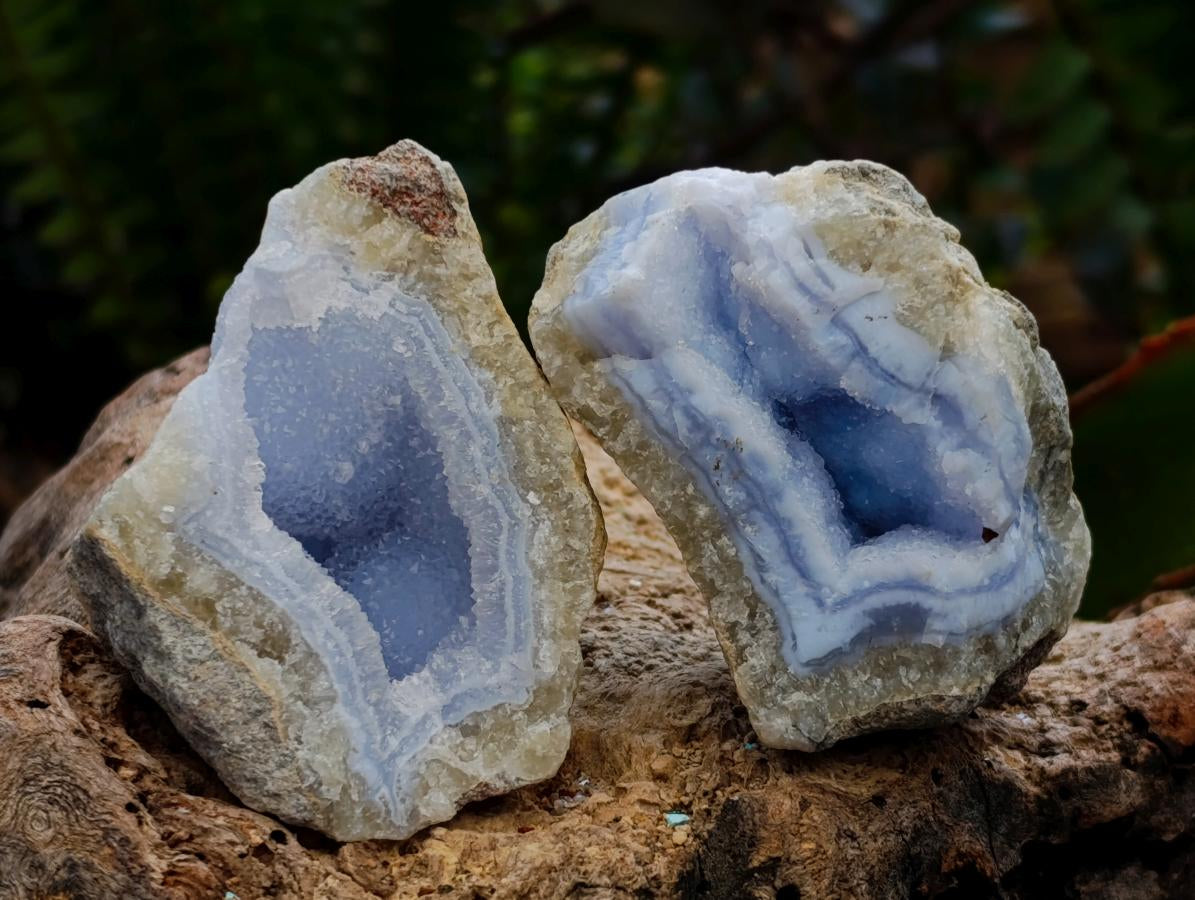 Natural Blue Lace Agate Geodes and Clusters Specimens x 24 From Nsanje, Malawi - Toprock Gemstones and Minerals 