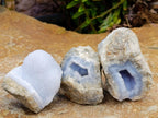 Natural Blue Lace Agate Geodes and Clusters Specimens x 24 From Nsanje, Malawi - Toprock Gemstones and Minerals 