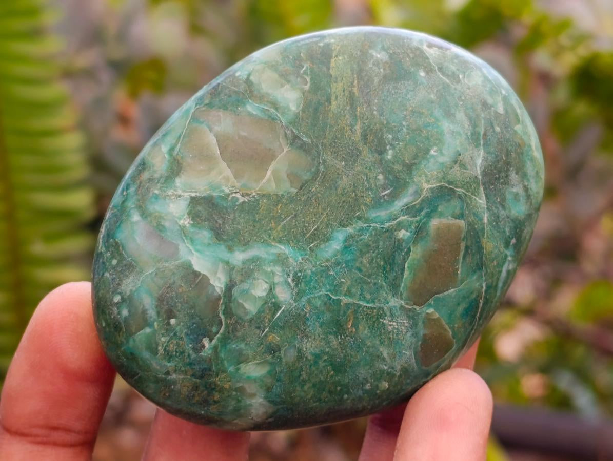 Polished Verdite Palm Stones x 12 From Zimbabwe - Toprock Gemstones and Minerals 