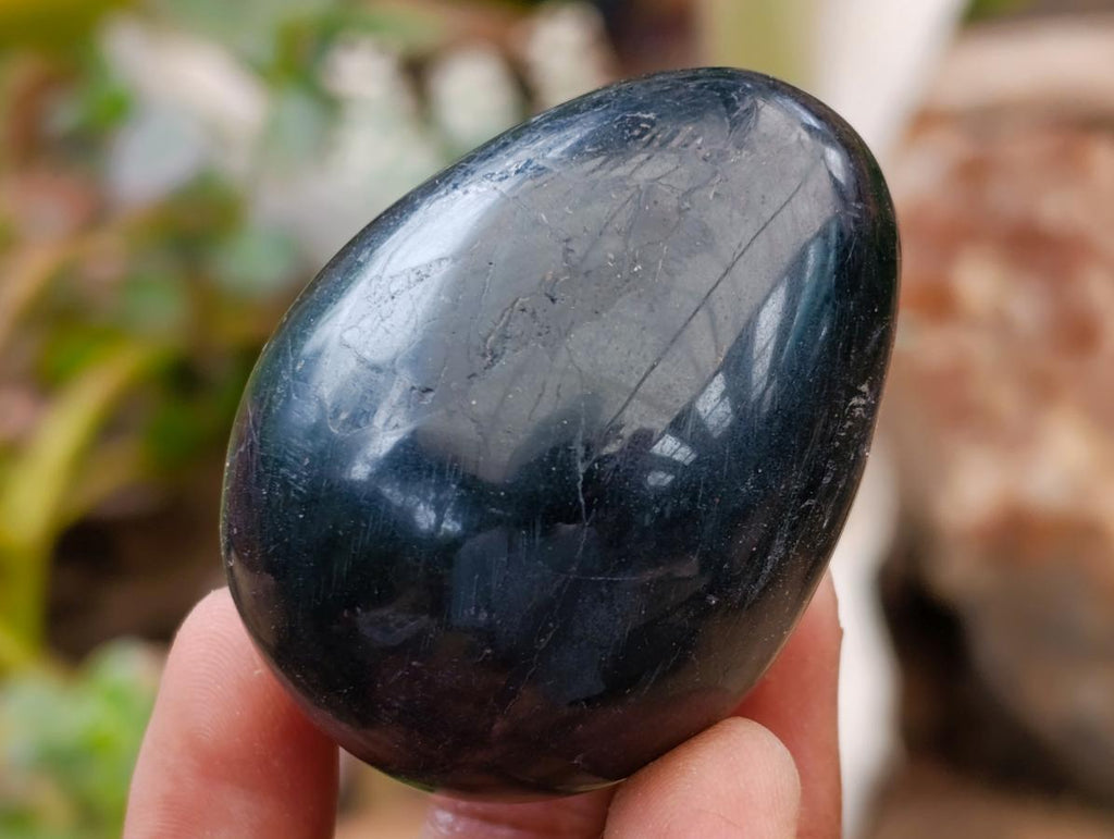 Polished Black Tourmaline Eggs x 6 From Madagascar
