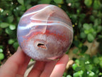 Polished Red Shashe River Banded Agate Spheres x 4 From Shashe River, Zimbabwe