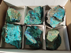 Natural Rough Shattuckite Specimen with Associated Minerals x 6 From Kaokoveld, Namibia