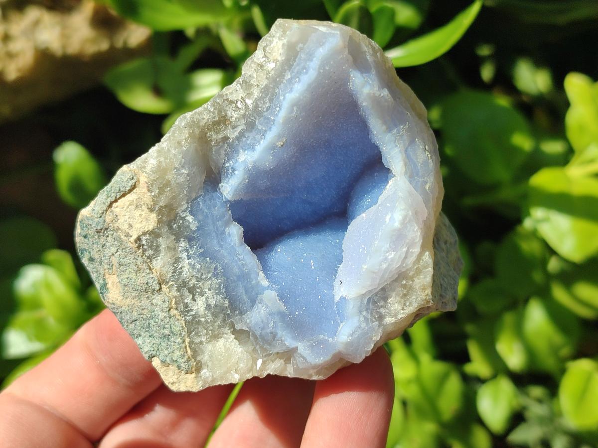Natural Blue Lace Agate Geodes and Clusters x 24 From Nsanje, Malawi
