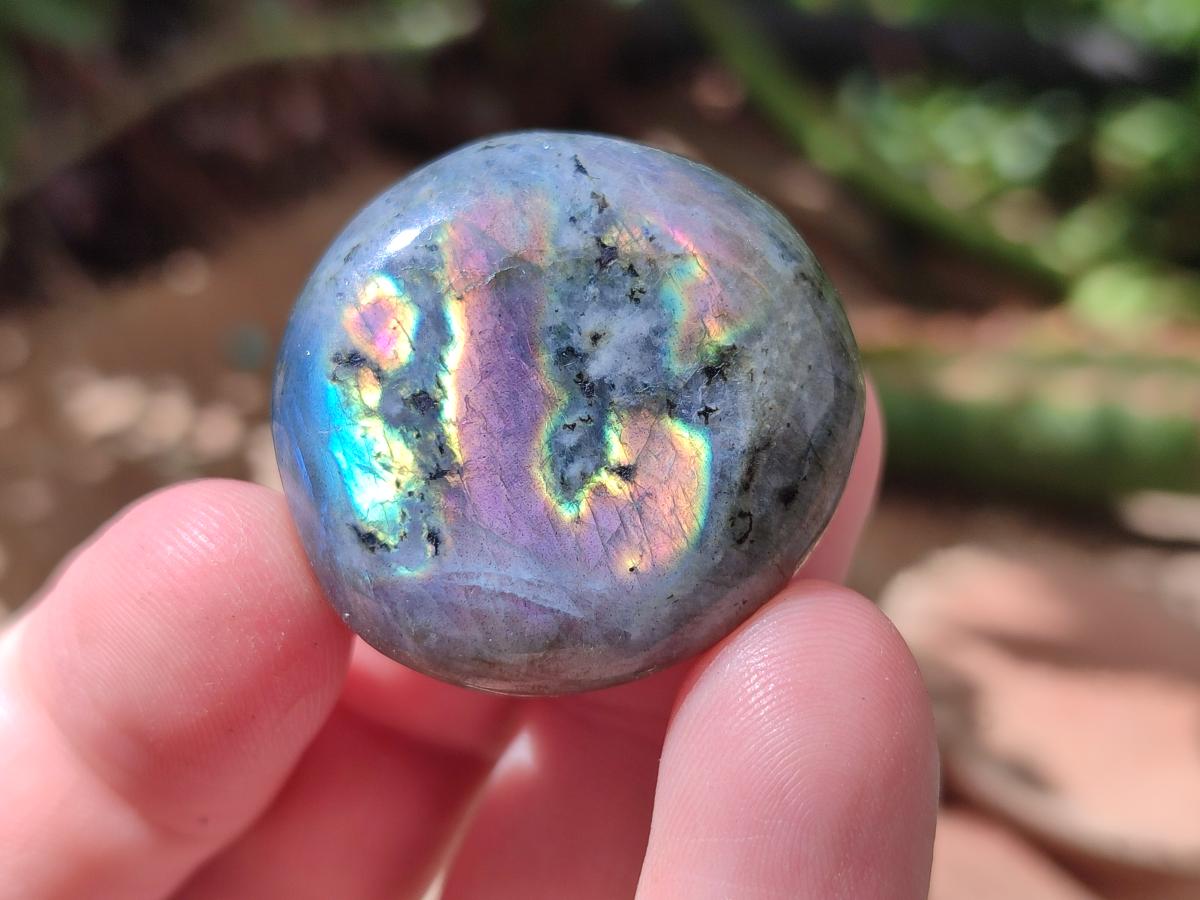 Polished Rounded Purple Sunset Flash Labradorite Jewellery Free Forms x 49 From Madagascar