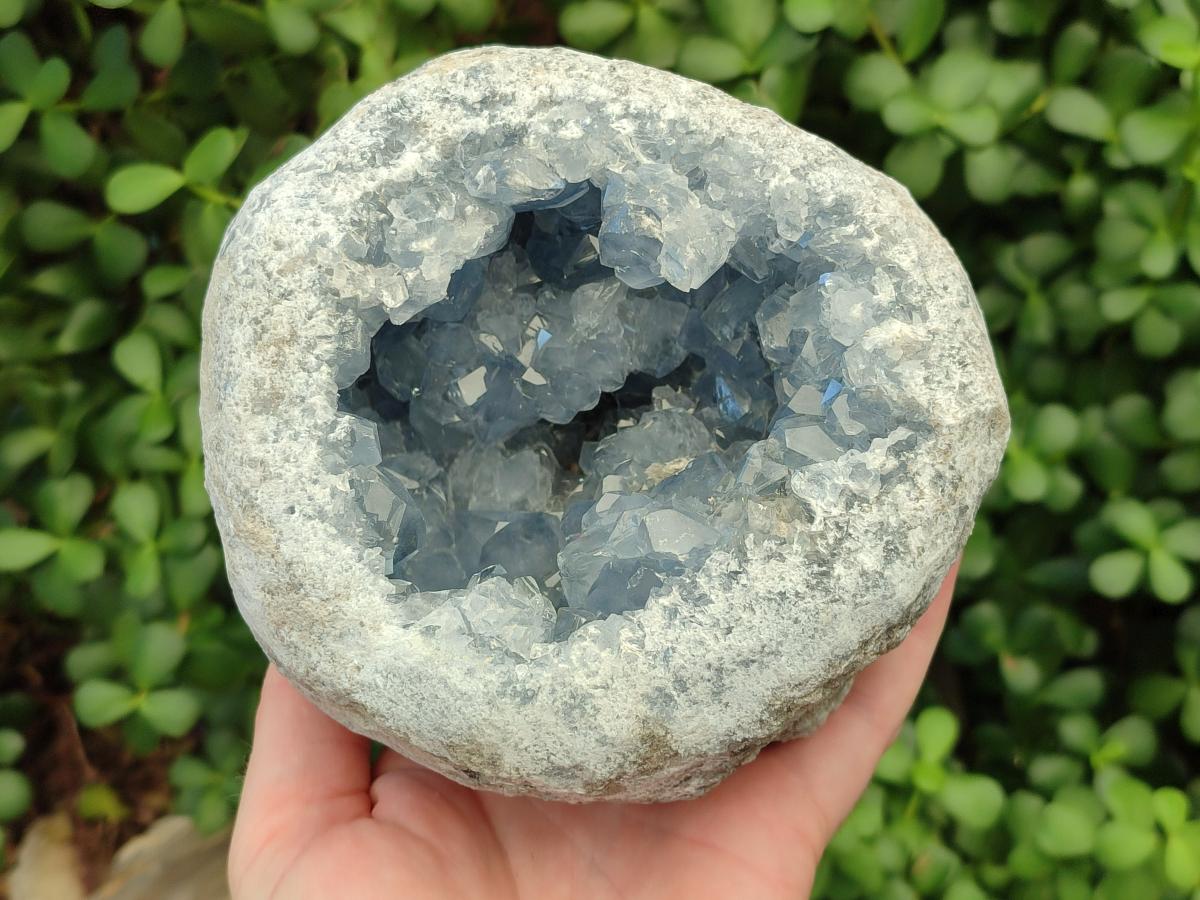 Natural Large Blue Celestite Geode Specimen x 1 From Sakoany, Madagascar