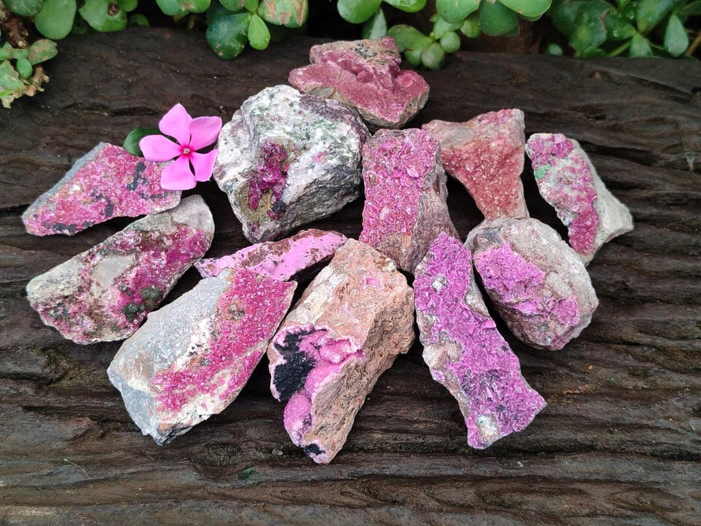 Natural Salrose Cobaltion Dolomite Specimens x 12 From Kakanda, Congo