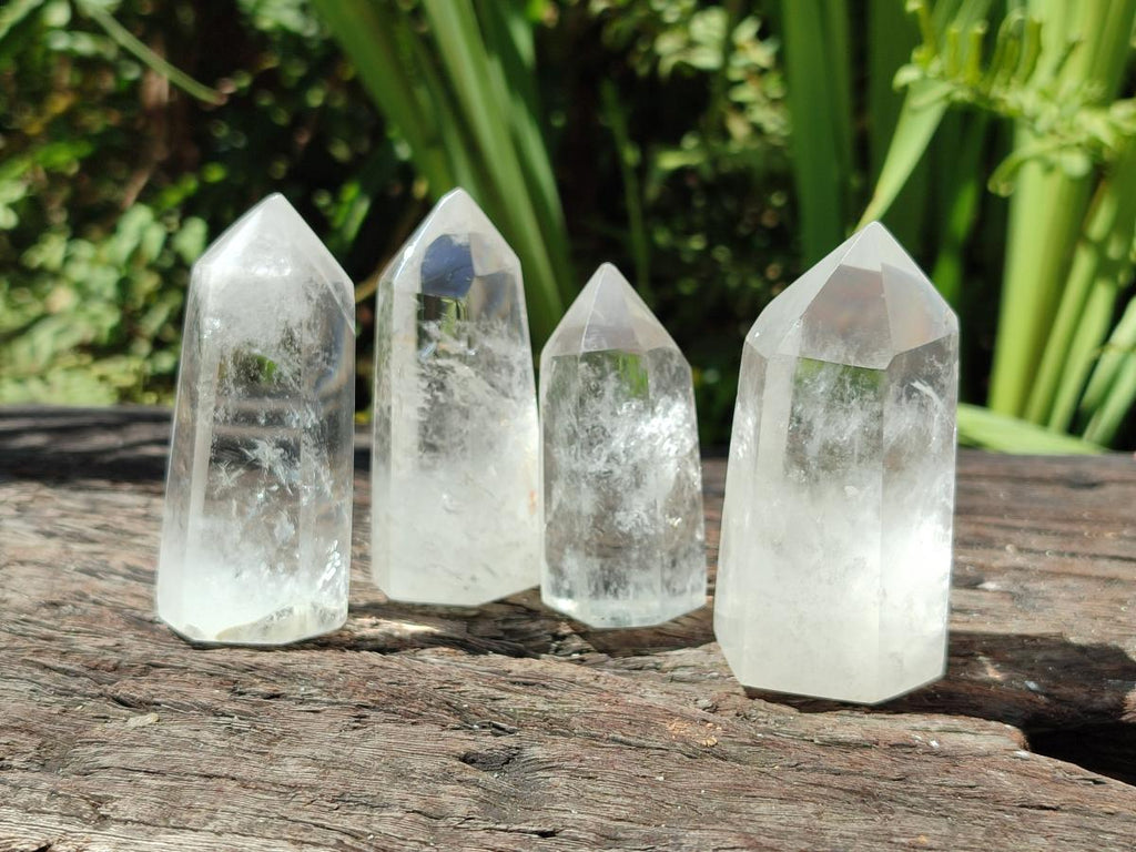 Polished Clear Quartz Crystals x 12 From Madagascar