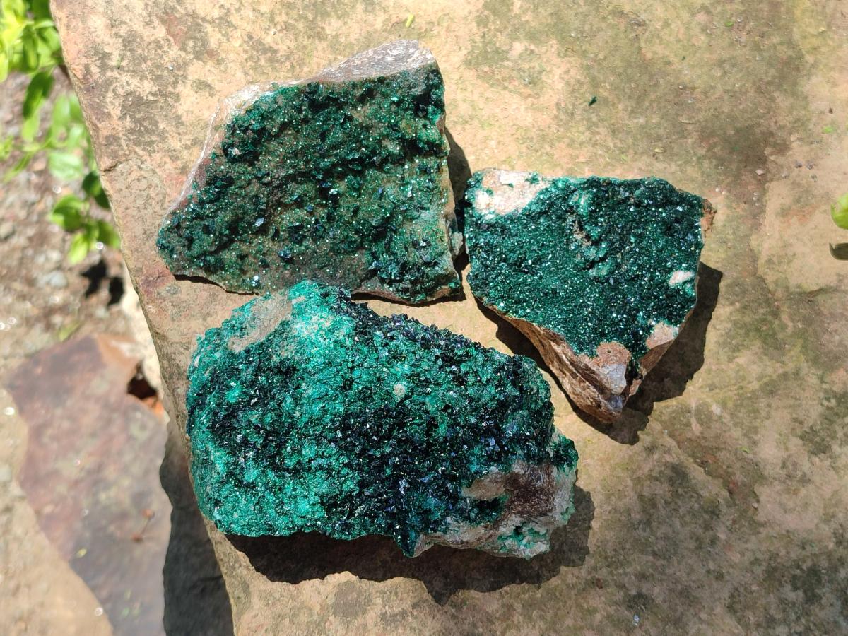 Natural Crystalline Malachite Specimens x 6 From Tenke Fungurume, Congo - Toprock Gemstones and Minerals 