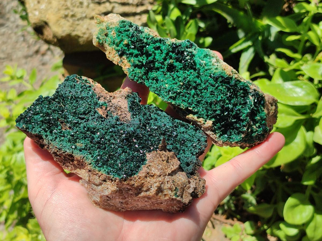 Natural Crystalline Malachite Specimens x 6 From Tenke Fungurume, Congo - Toprock Gemstones and Minerals 