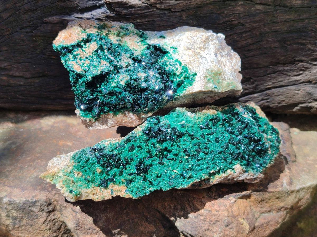 Natural Crystalline Malachite Specimens x 6 From Tenke Fungurume, Congo - Toprock Gemstones and Minerals 