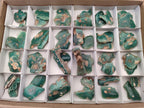 Polished On One Side Mtorolite Chrysoprase Plates x 48 From Mutorashanga, Zimbabwe