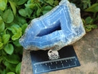 Natural Large Blue Lace Agate Geode Specimens x 3 From Nsanje, Malawi