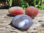 Polished Red Shashe River Agate Galets x 12 From Shashe River, Zimbabwe - Toprock Gemstones and Minerals 