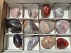 Polished Red Shashe River Agate Galets x 12 From Shashe River, Zimbabwe - Toprock Gemstones and Minerals 