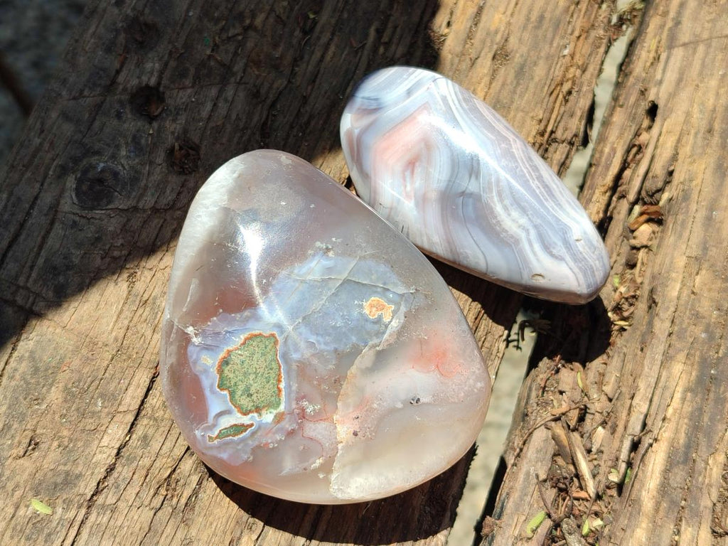 Polished Red Shashe River Agate Galets x 12 From Shashe River, Zimbabwe - Toprock Gemstones and Minerals 