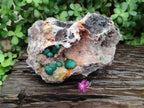 Natural Large Drusy Quartz Coated Ball Malachite on Dolomite x 1 From Mindingi Mine, Congo - Toprock Gemstones and Minerals 
