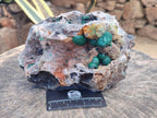 Natural Large Drusy Quartz Coated Ball Malachite on Dolomite x 1 From Mindingi Mine, Congo - Toprock Gemstones and Minerals 