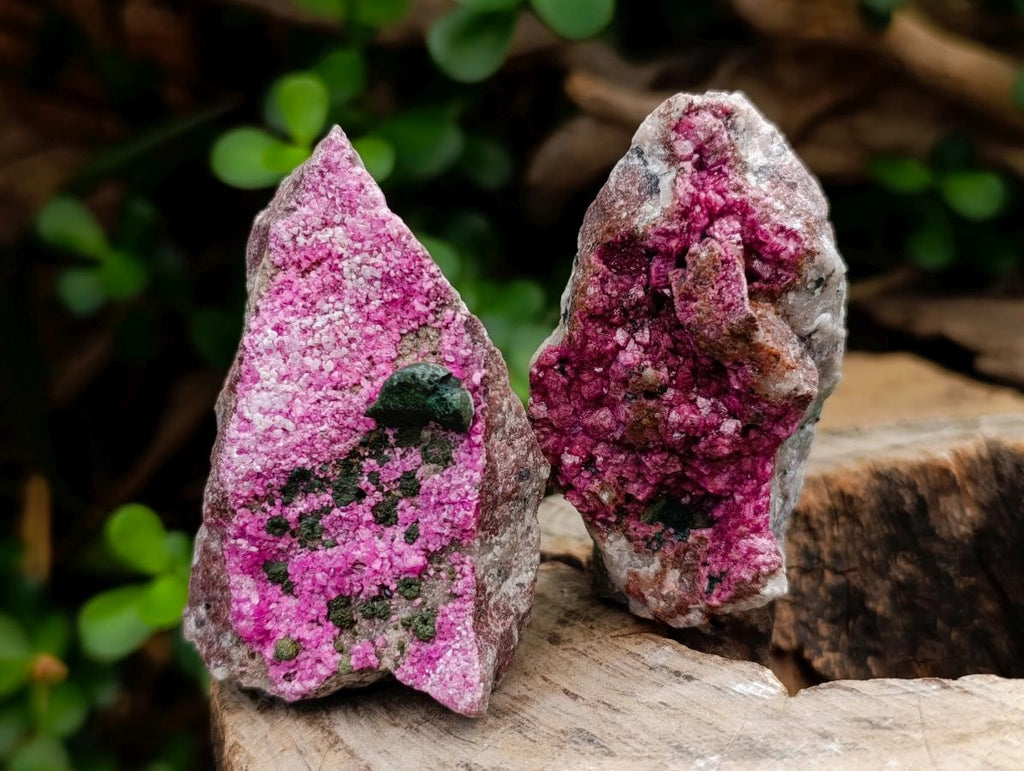 Natural Salrose Cobaltoan Dolomite with Malachite and Kolwezite Specimens x 12 From Kakanda, Congo - Toprock Gemstones and Minerals 