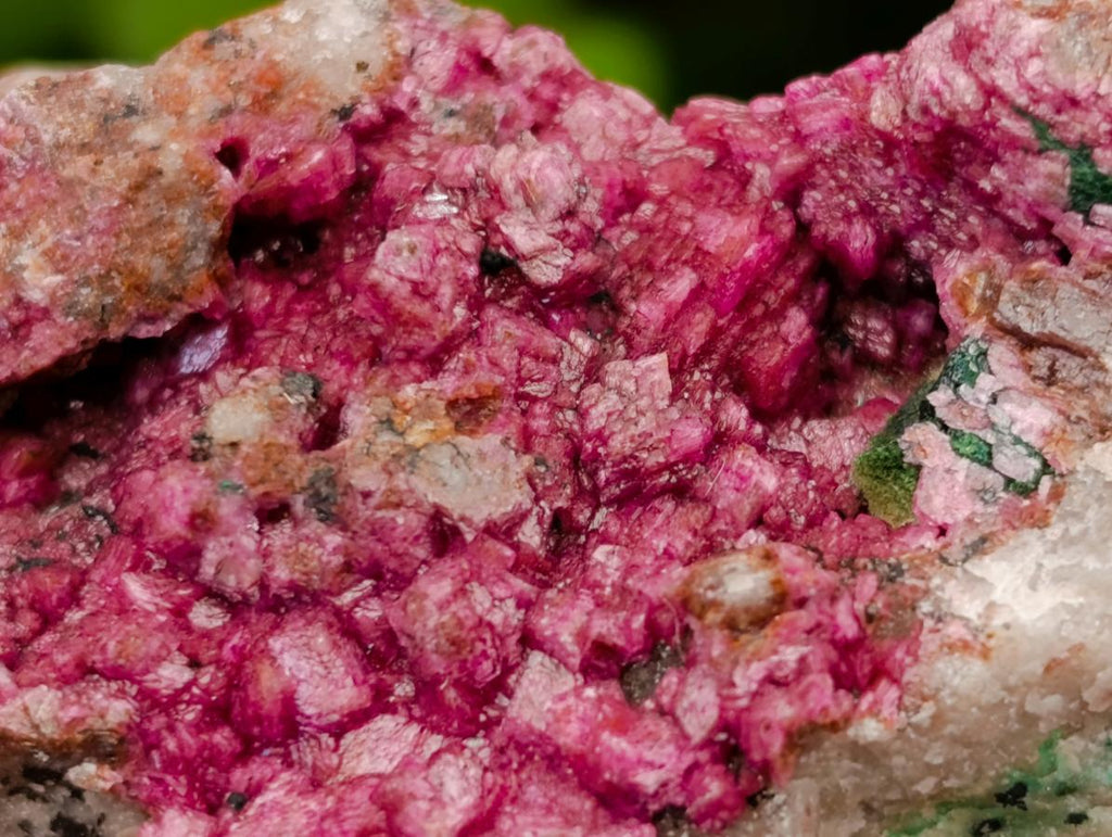 Natural Salrose Cobaltoan Dolomite with Malachite and Kolwezite Specimens x 12 From Kakanda, Congo - Toprock Gemstones and Minerals 