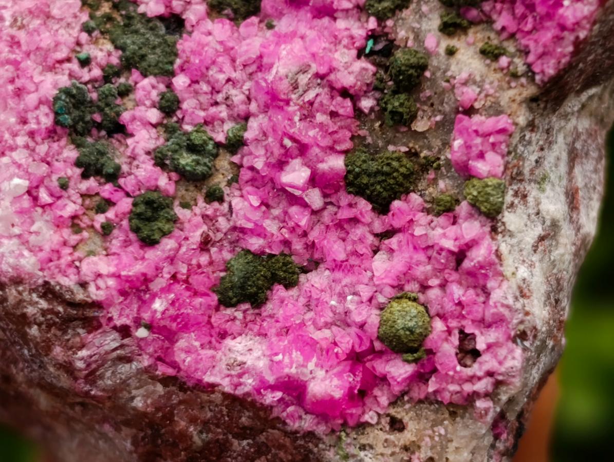 Natural Salrose Cobaltoan Dolomite with Malachite and Kolwezite Specimens x 12 From Kakanda, Congo - Toprock Gemstones and Minerals 