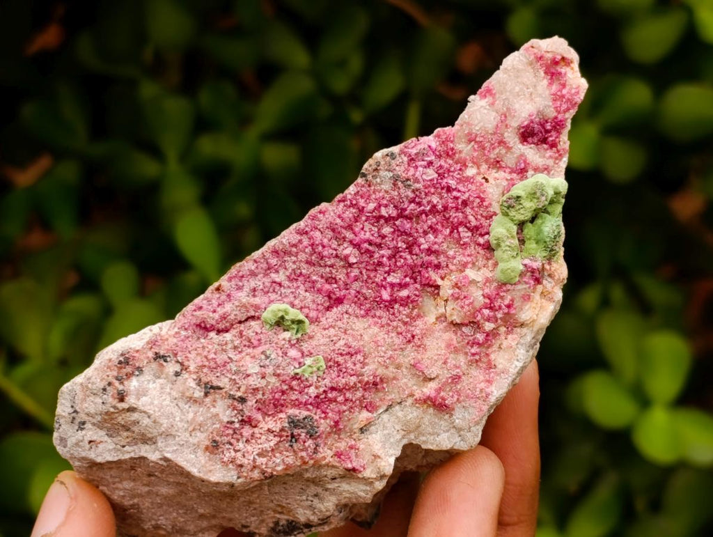 Natural Salrose Cobaltoan Dolomite with Malachite and Kolwezite Specimens x 12 From Kakanda, Congo - Toprock Gemstones and Minerals 