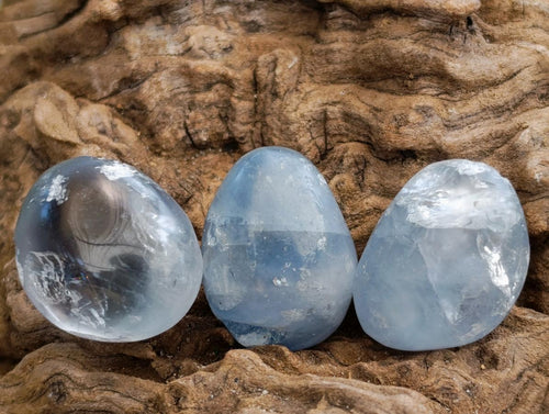 Polished Blue Celestite Free Form Crystals x 70 From Sakoany, Madagascar